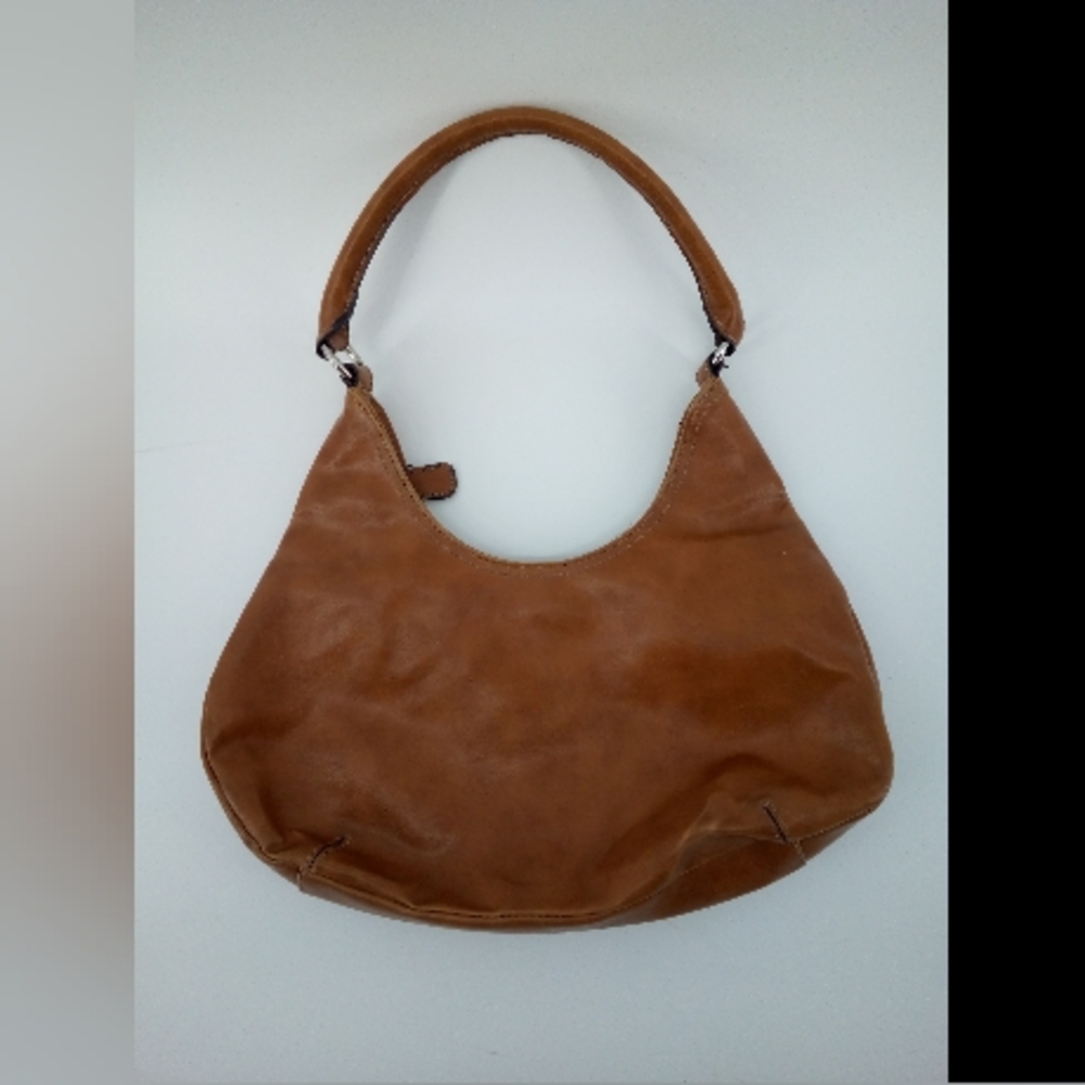 Retro Y2K Nine West Vegan Hobo Bag Brown Camel Shoulder - Picture 4 of 12